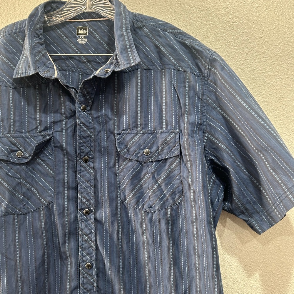 REI Men’s Steen Short Sleeve Button Down Top SZ XXL - Picture 3 of 8
